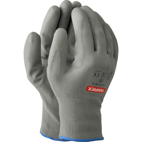 TAMREX SuperFit darbo pirštinės (pilkos) su PU danga