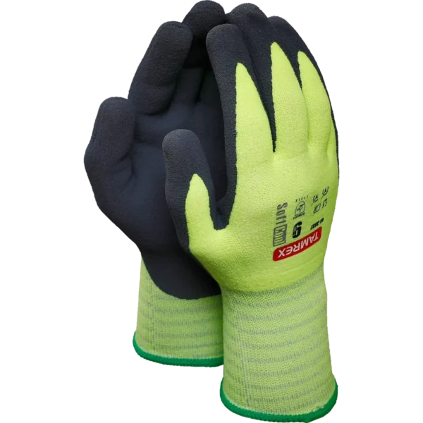 TAMREX SoftCool Comfort Hi-Vis lateksu dengtos pirštinės