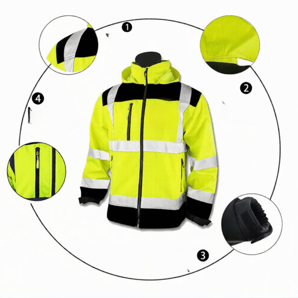 Aukšto Matomumo „Softshell“ Darbo Striukė Su Kapišonu - Image 3