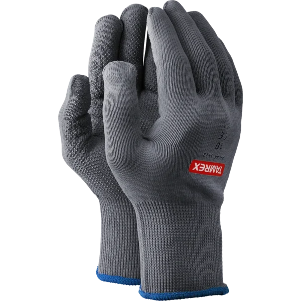 TAMREX MasterFit Extra Durability nailoninės pirštinės su viniliniais mikrotaškeliais